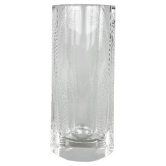 Art Deco Facet Cut Glass Vase