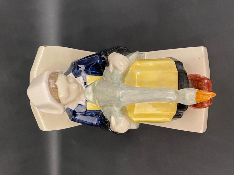 Art Deco Faience Hb Quimper Bookends, a Pair For Sale at 1stDibs