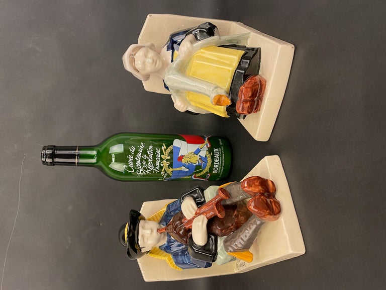 Art Deco Faience Hb Quimper Bookends, a Pair For Sale at 1stDibs