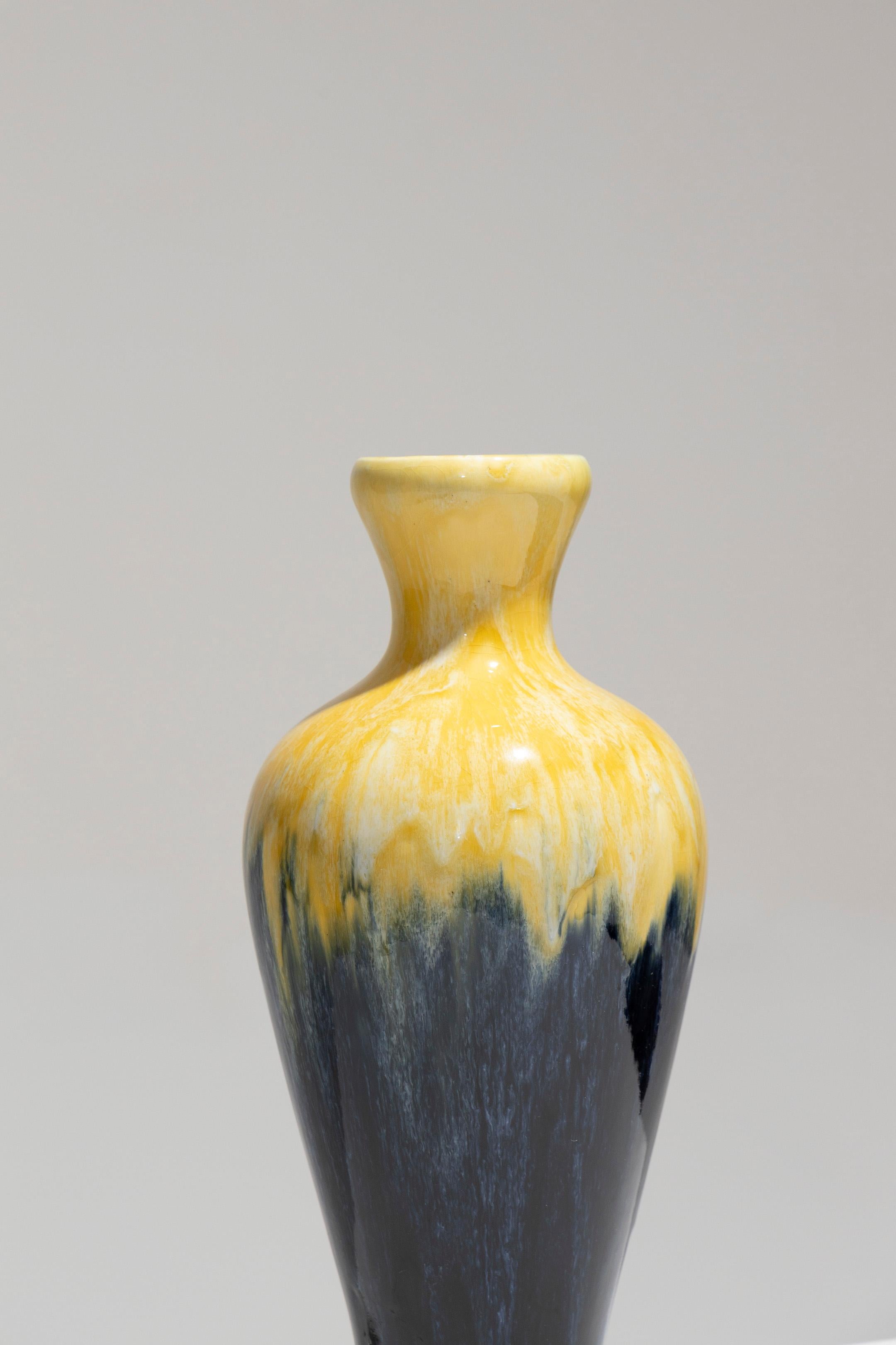 XX secolo Vaso in maiolica Art Déco, Boch Frères Keramis, anni '30 in vendita