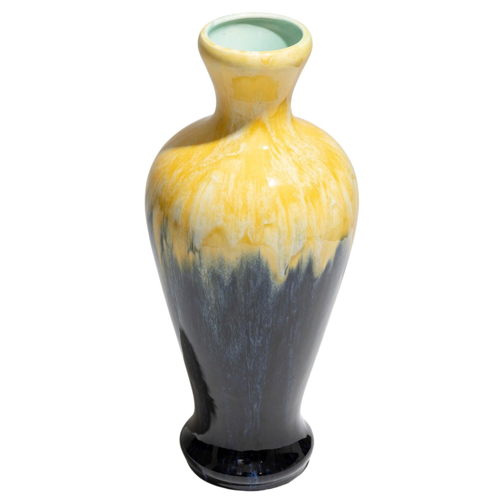 Art Deco Faience Vase, Boch Frères Keramis, 1930s