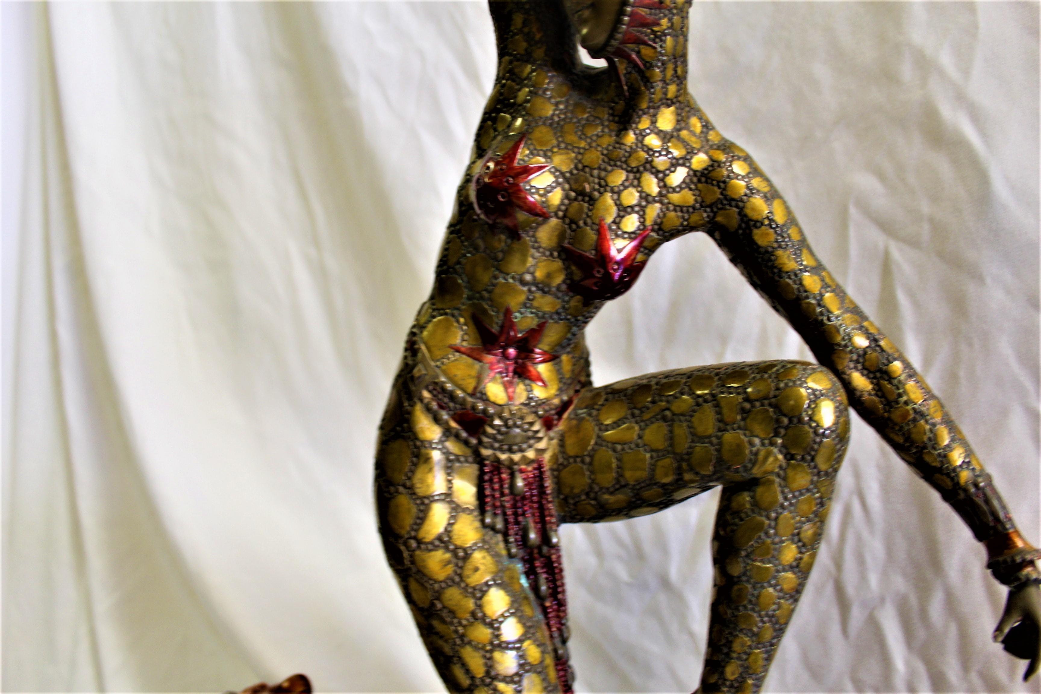 Nord-américain Danseuse d'éventail Art Déco d'après Chiparus en vente
