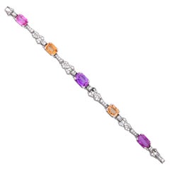 Art Deco Fancy Colored Sapphire Bracelet von Marcus & Co.