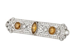 Art Deco Fancy Colour Diamond Brooch, circa 1930