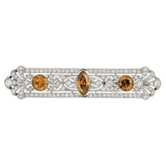 Art Deco Fancy Colour Diamond Brooch, circa 1930