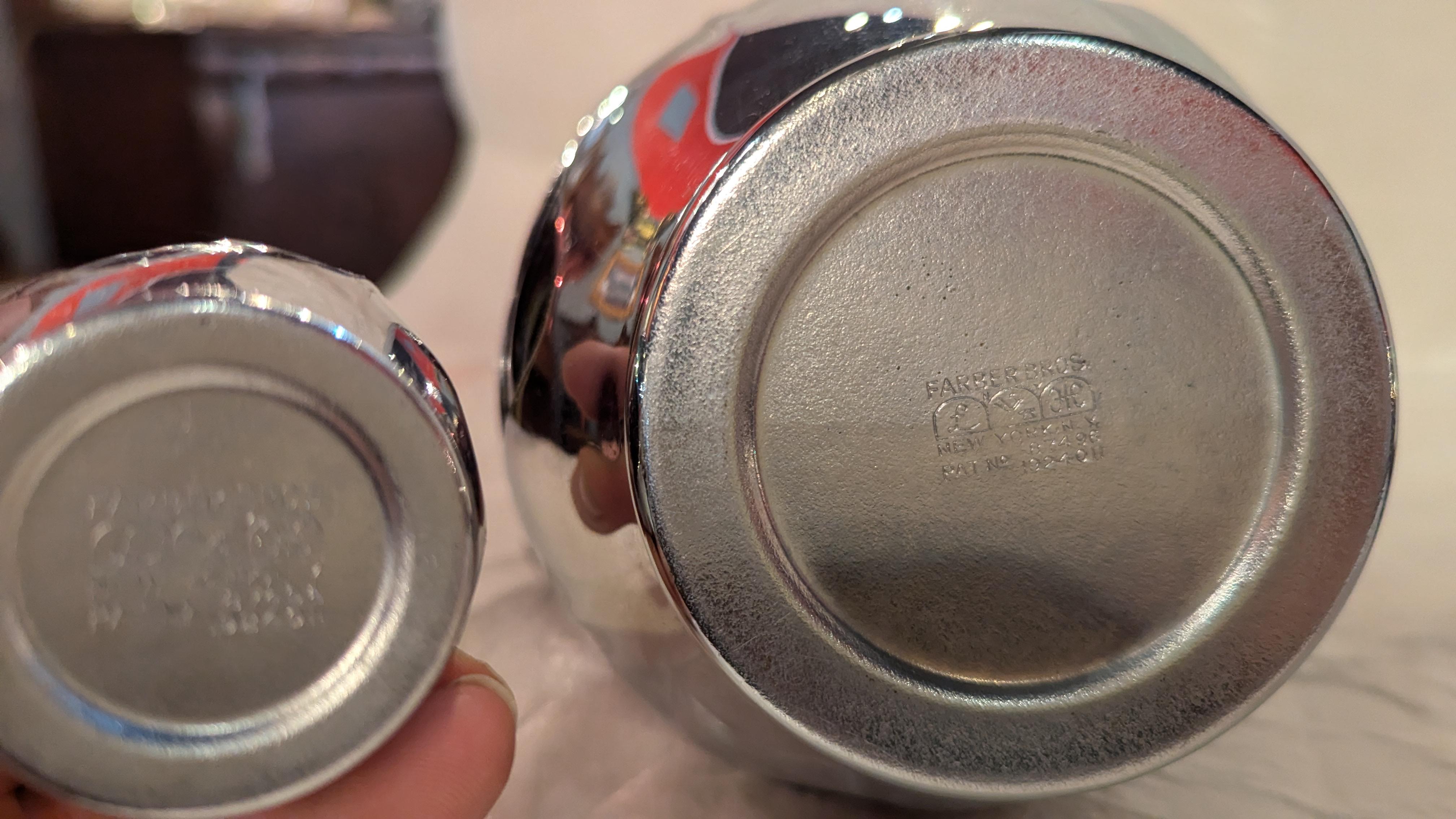 Art Deco Farberware and Cambridge Glass Decanter and Shots For Sale 3