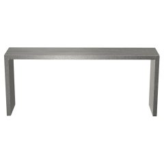 Art deco Farm Console Tables in White Bronze Fine Hammered by Alison Spear