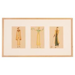 Art Déco Fashion Illustration Framed 1920s Ready to Hang