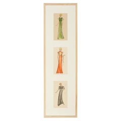 Art Déco Fashion Illustration Ready to Hang Framed