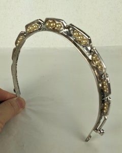 Art Deco Faux Pearl Tiara