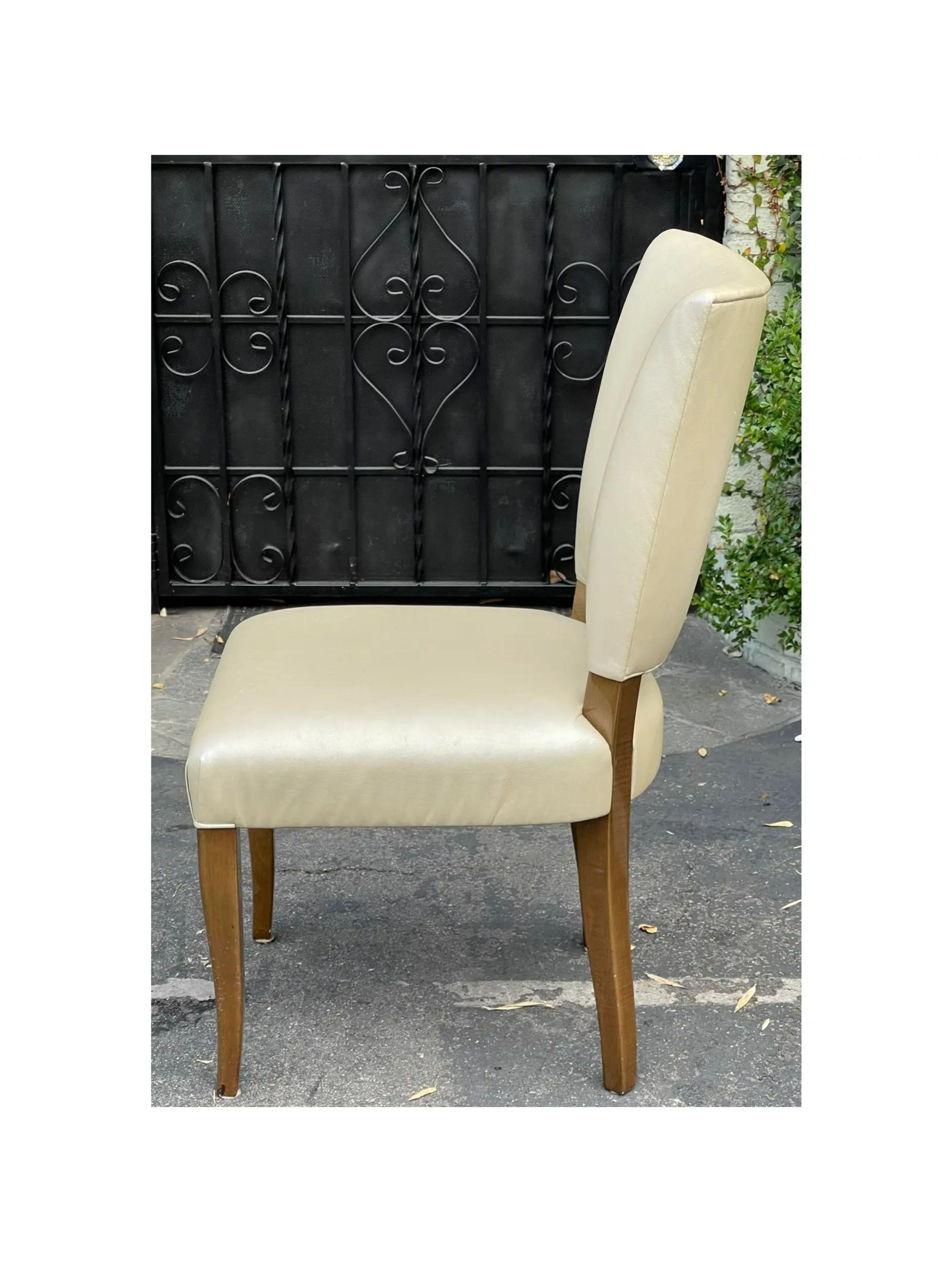 American Art Deco Faux Shagreen J. Robert Scott Side Chair, 1990s For Sale