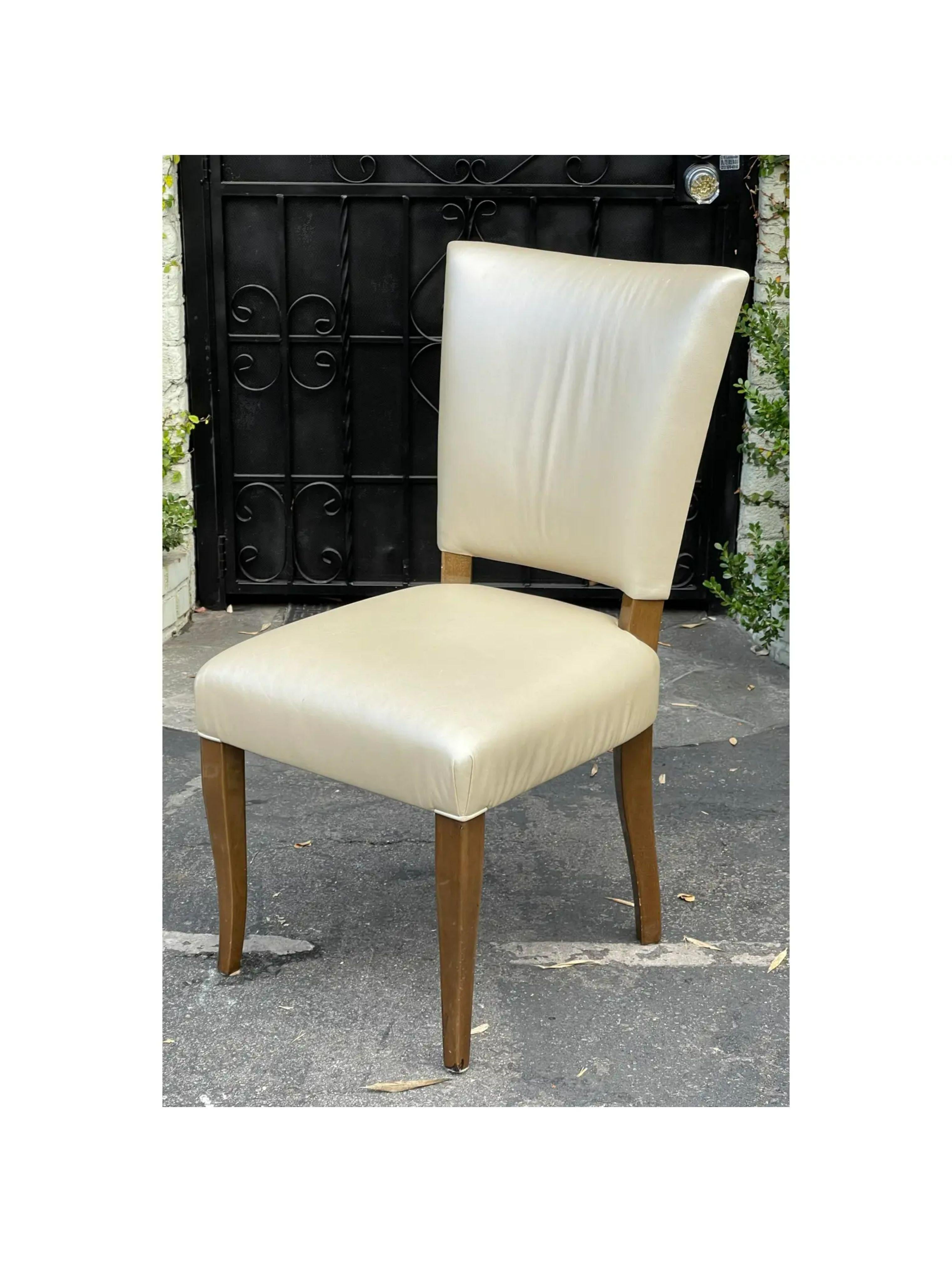 Art Deco Faux Shagreen J. Robert Scott Side Chair, 1990s In Good Condition For Sale In LOS ANGELES, CA