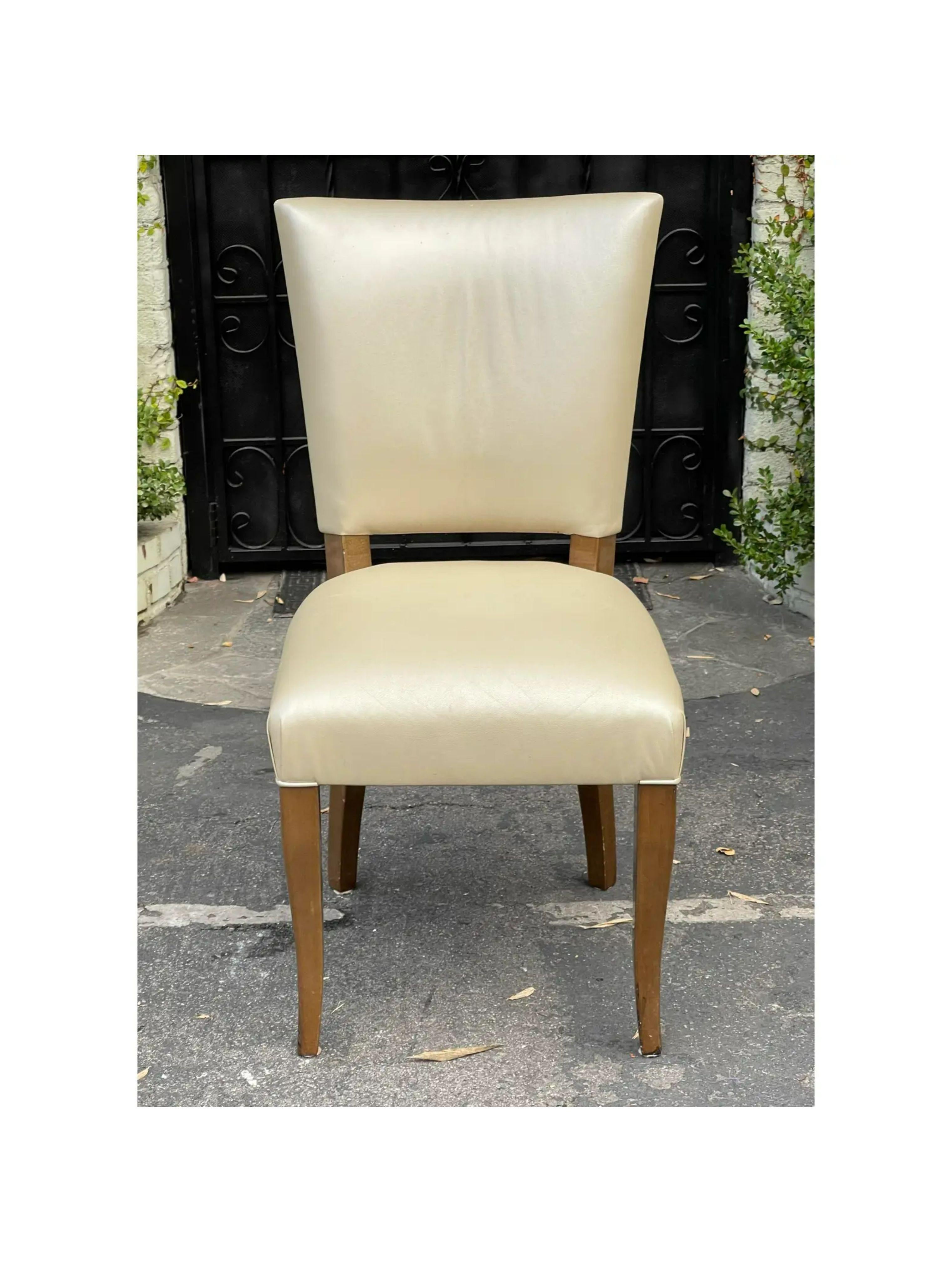 20th Century Art Deco Faux Shagreen J. Robert Scott Side Chair, 1990s For Sale