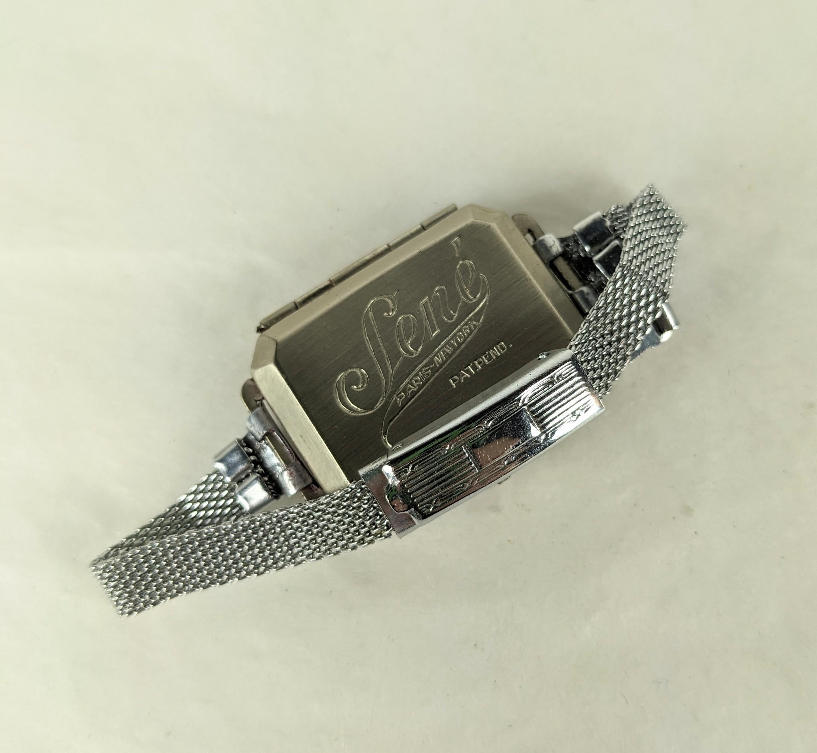 Women's Art Deco Faux Watch Compact For Sale