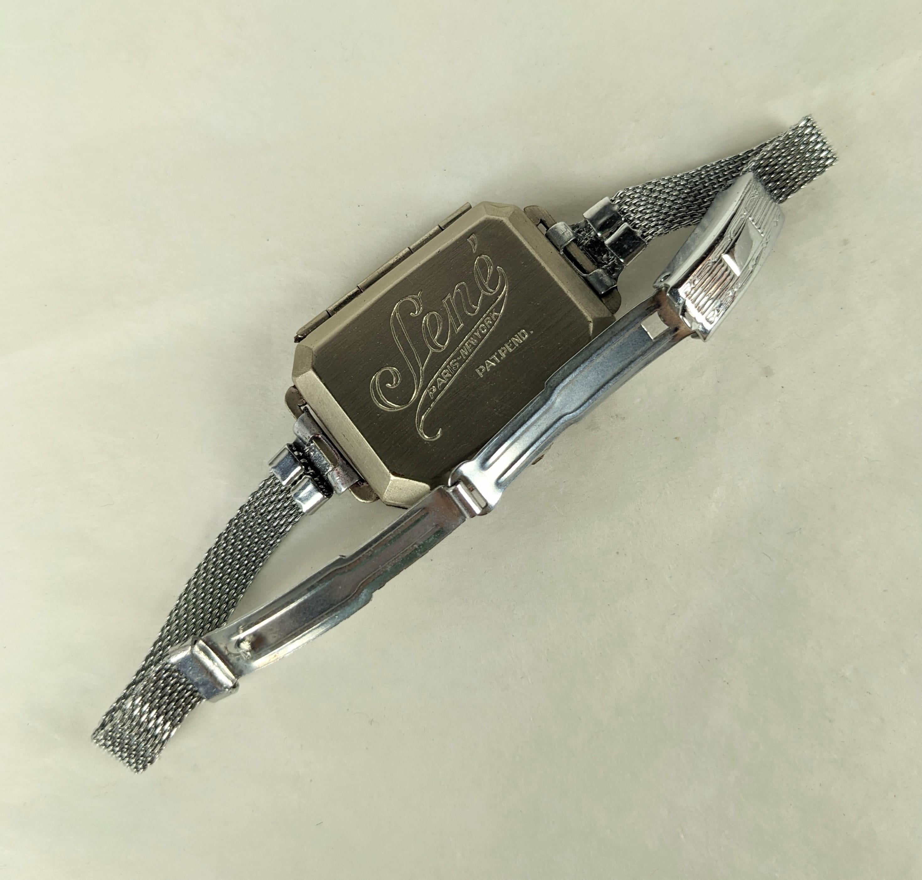 Art Deco Faux Watch Compact For Sale 1