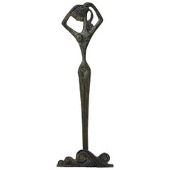 Art Deco Female Bronze Figurine, 1920s