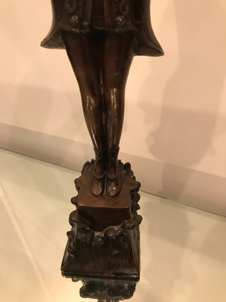 Art Deco Female Bronze Sculpture at 1stDibs