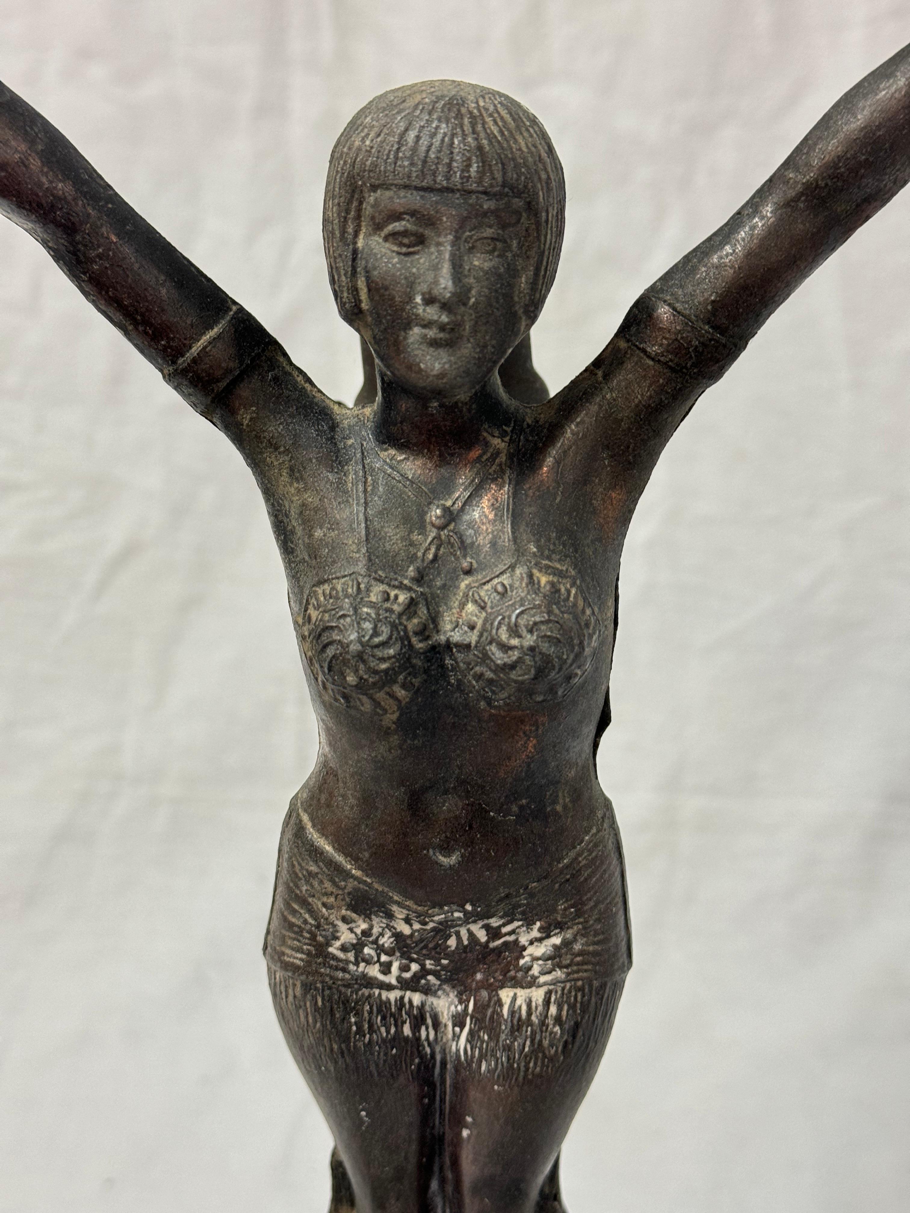 Lámpara Art Decó Bailarina Metal en venta