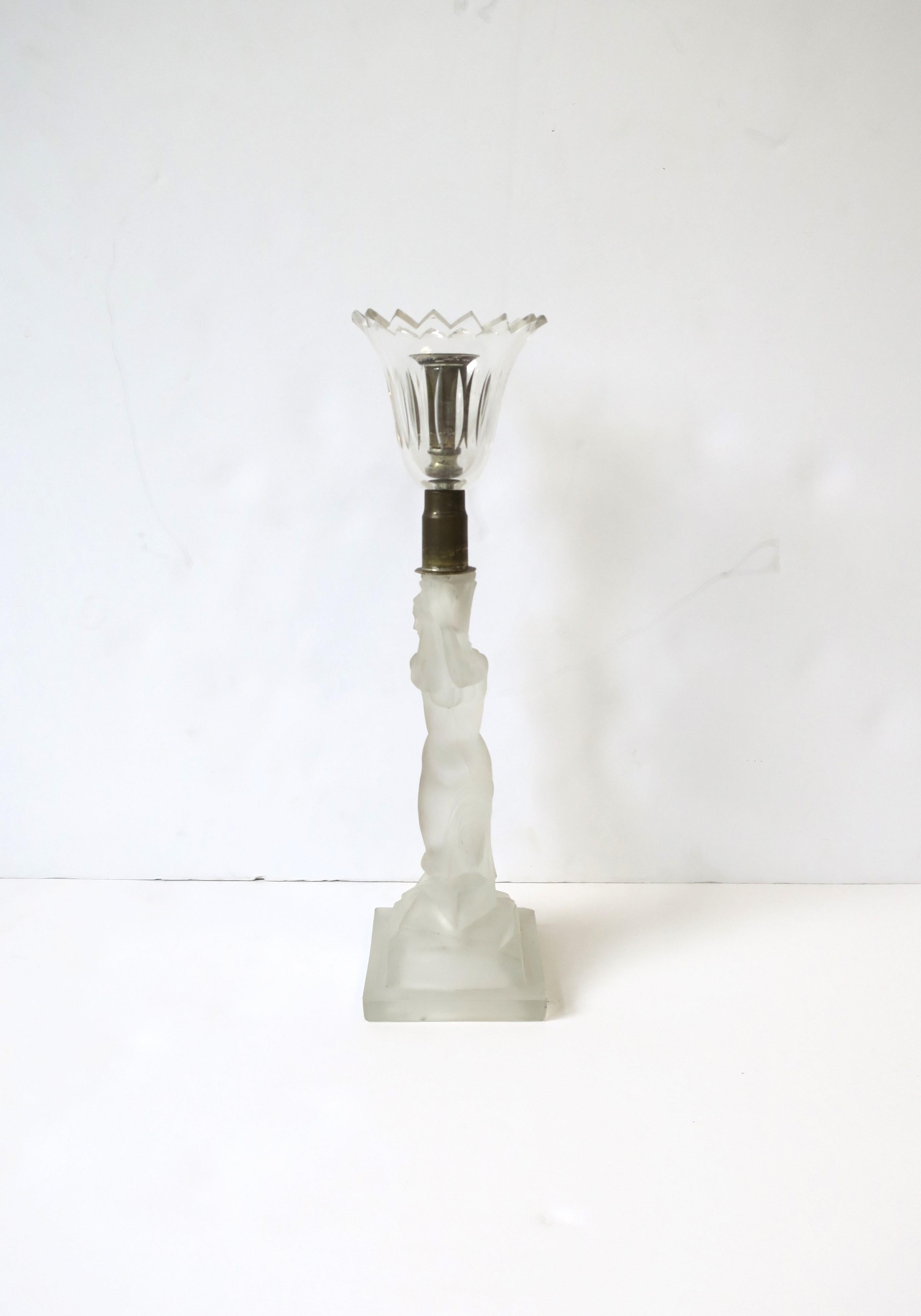 Art Deco Female Figurative Sculpture Candlestick Holder, Early 20th Century For Sale 4