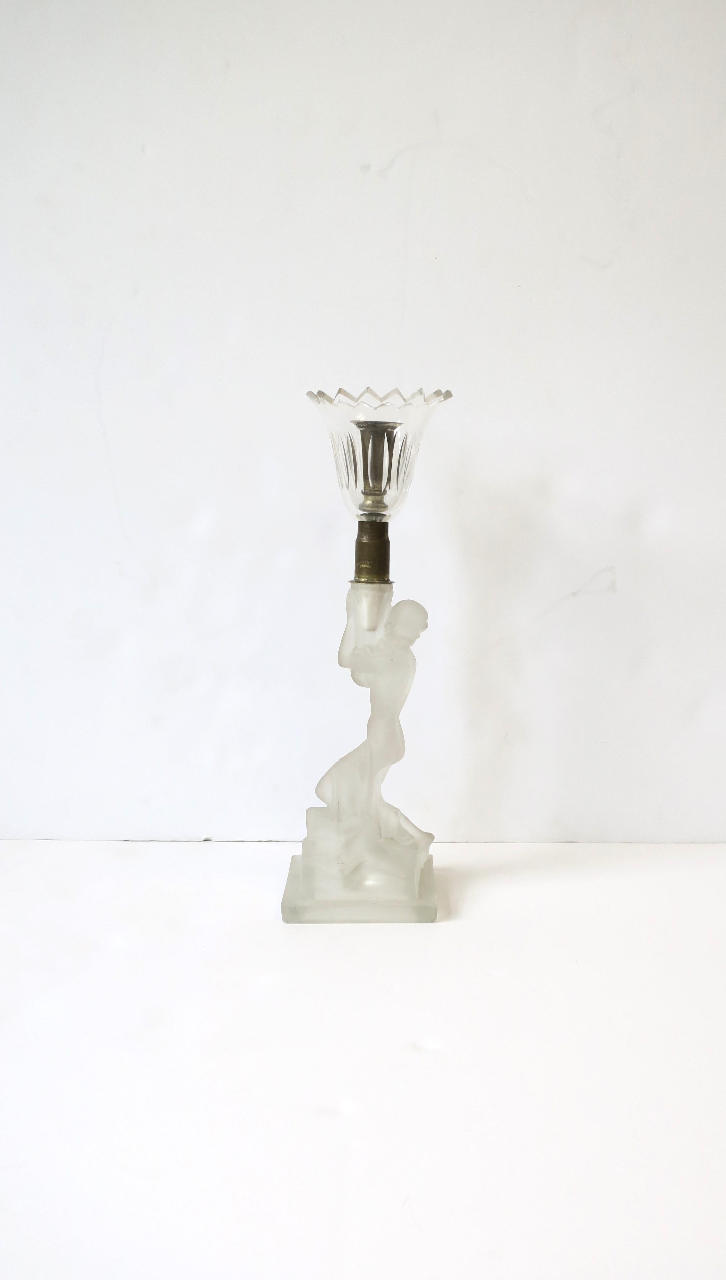 Art Deco Female Figurative Sculpture Candlestick Holder, Early 20th Century For Sale 3