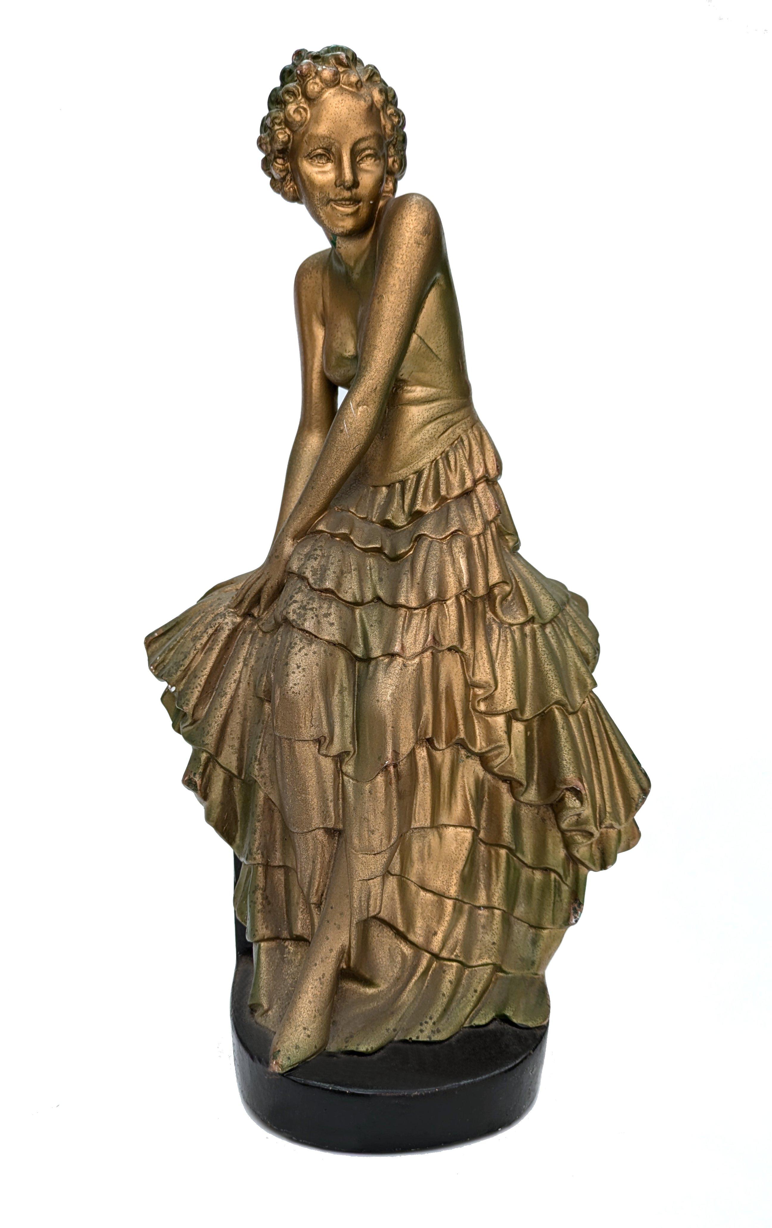 20ième siècle Figure féminine Art déco, Angleterre, vers 1930 en vente