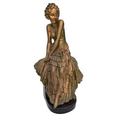 Figura femenina Art Decó, Inglaterra, c1930