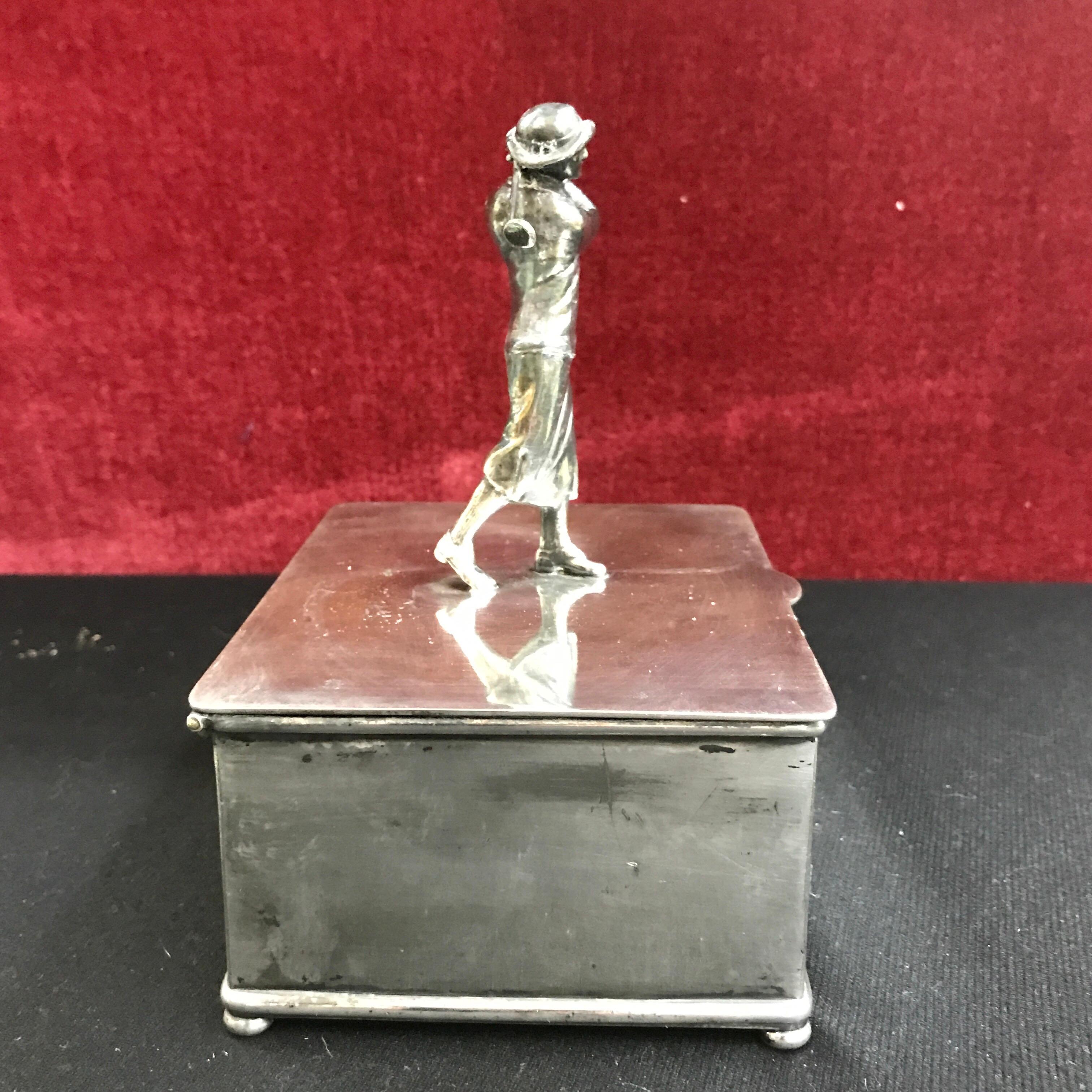 Art Deco Female Golf Box by Wilcox Silverplate Company 4