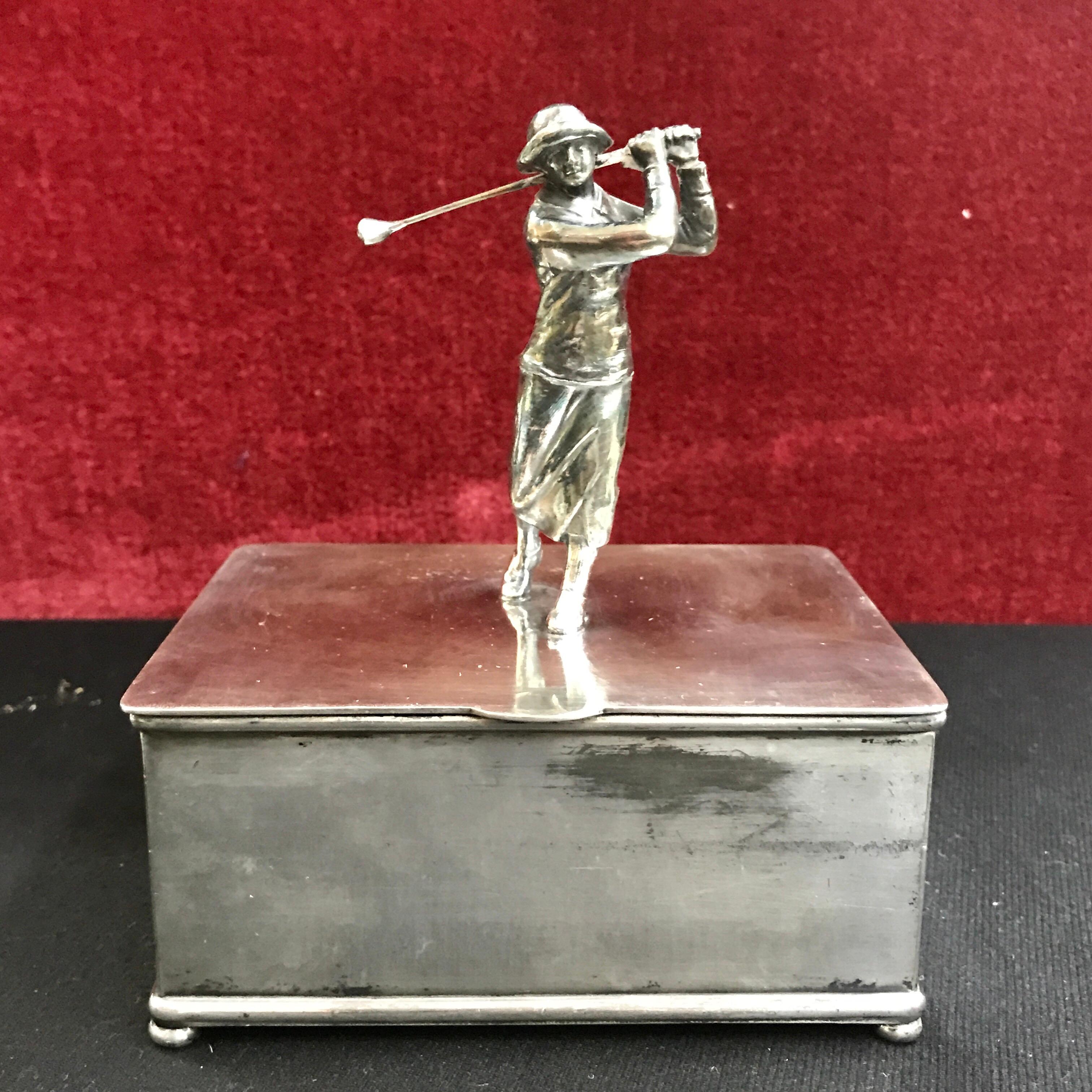 Art Deco Female Golf Box by Wilcox Silverplate Company 5