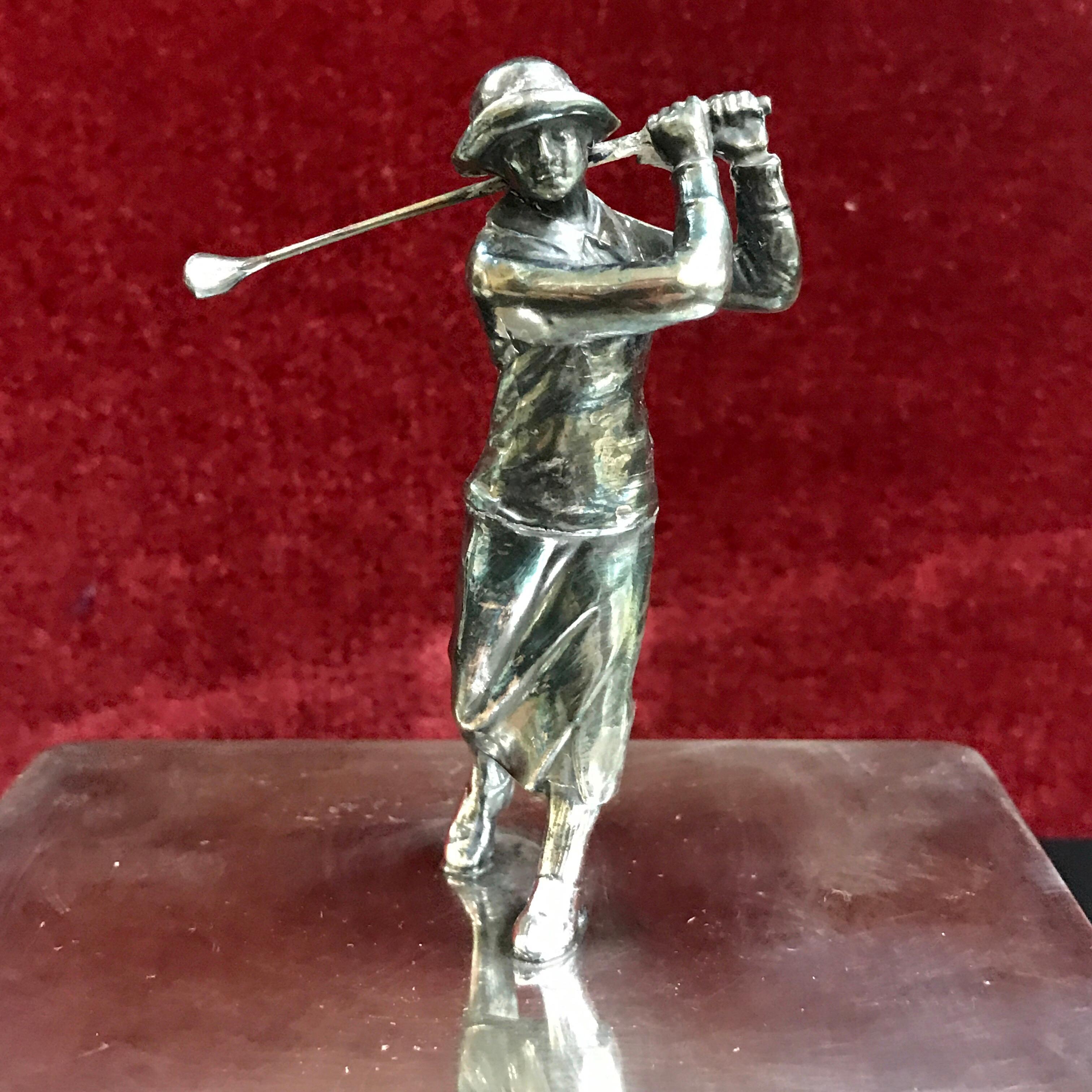 Art Deco female golf box by Wilcox silver plate company, The 4