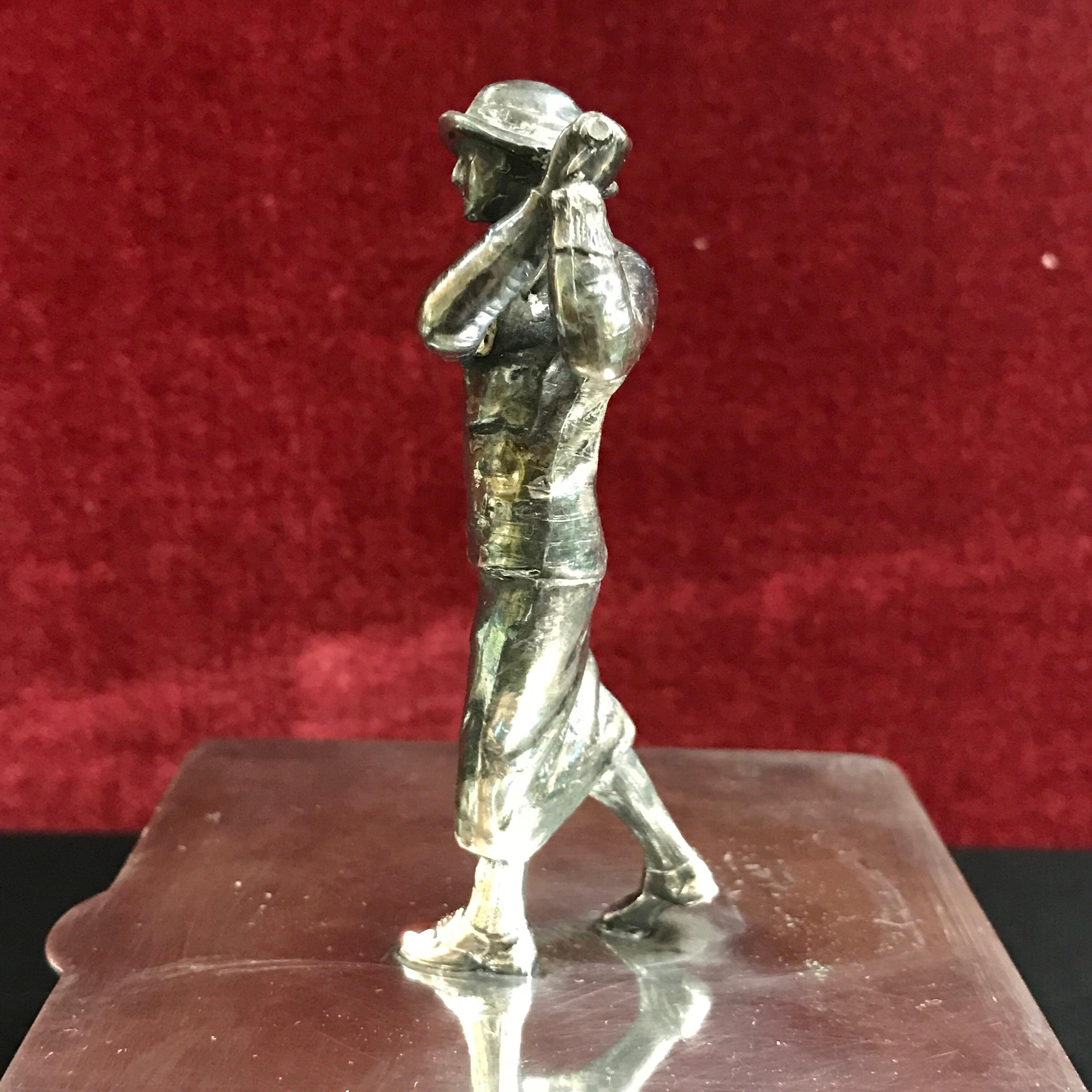 20th Century Art Deco Female Golf Box by Wilcox Silverplate Company