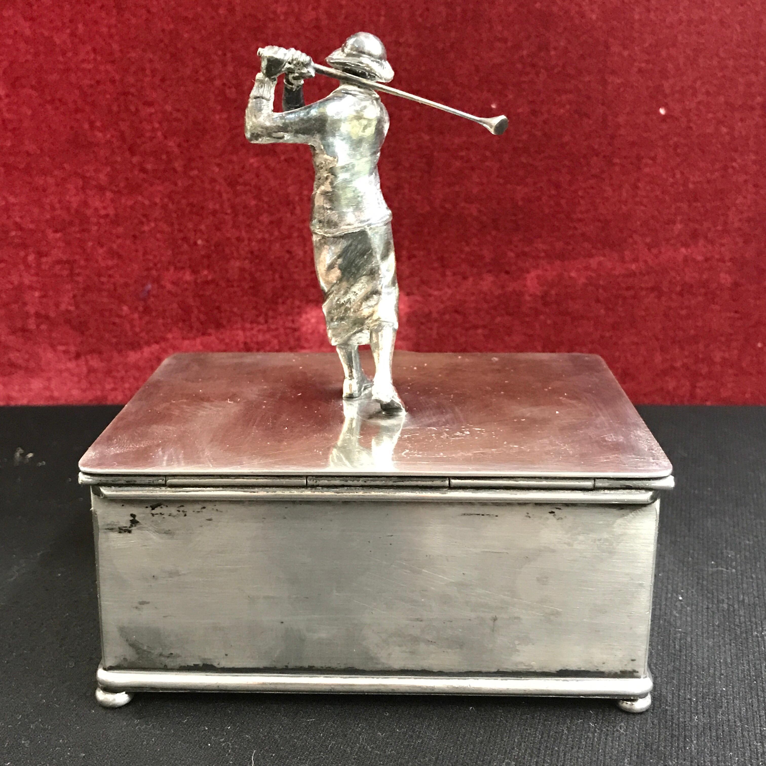 Art Deco Female Golf Box by Wilcox Silverplate Company 3