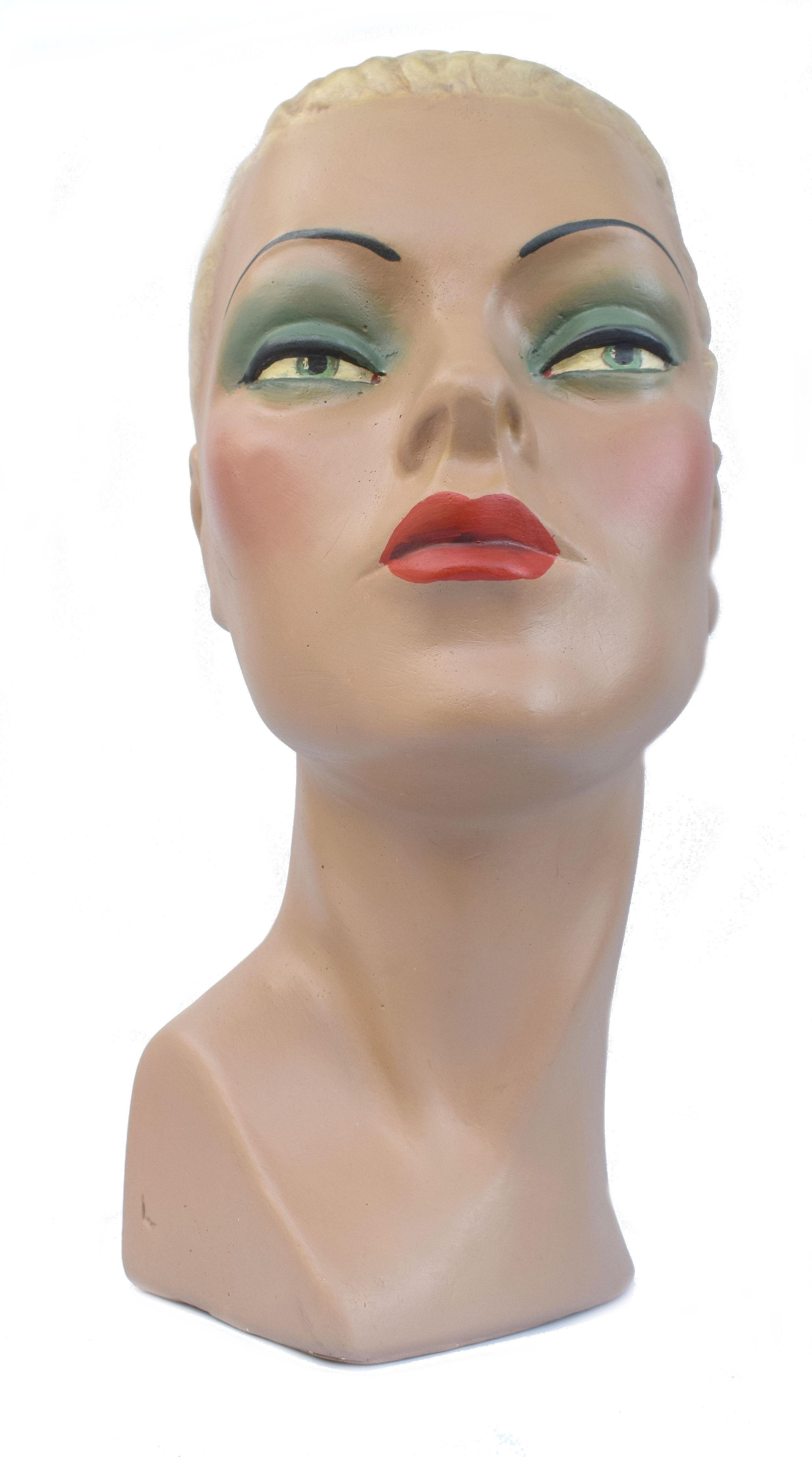 art deco mannequin head