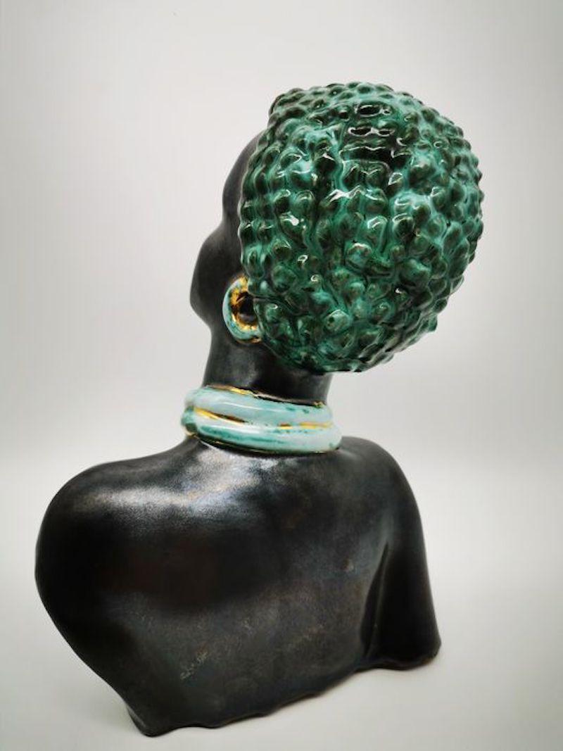 Art Deco Feminine Lacquered Ceramic Sculpture 6