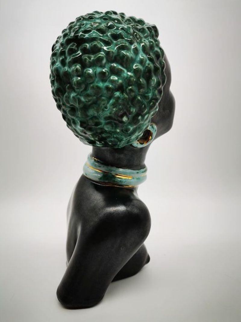 Art Deco Feminine Lacquered Ceramic Sculpture 7