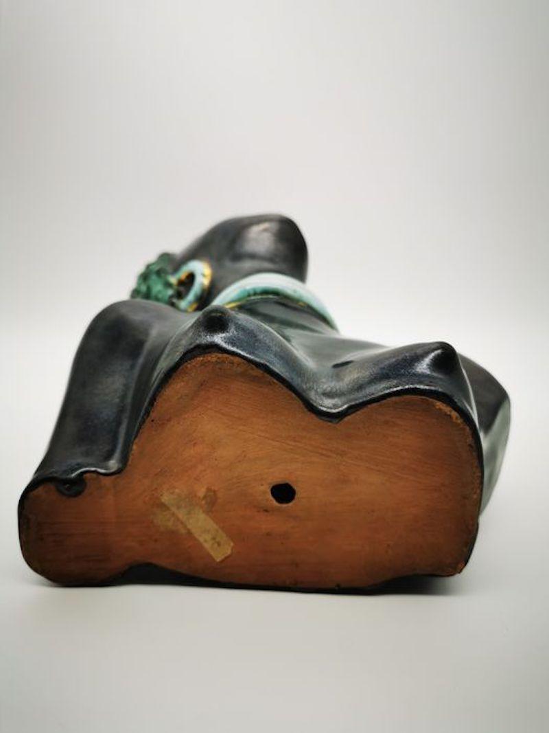 Art Deco Feminine Lacquered Ceramic Sculpture 15