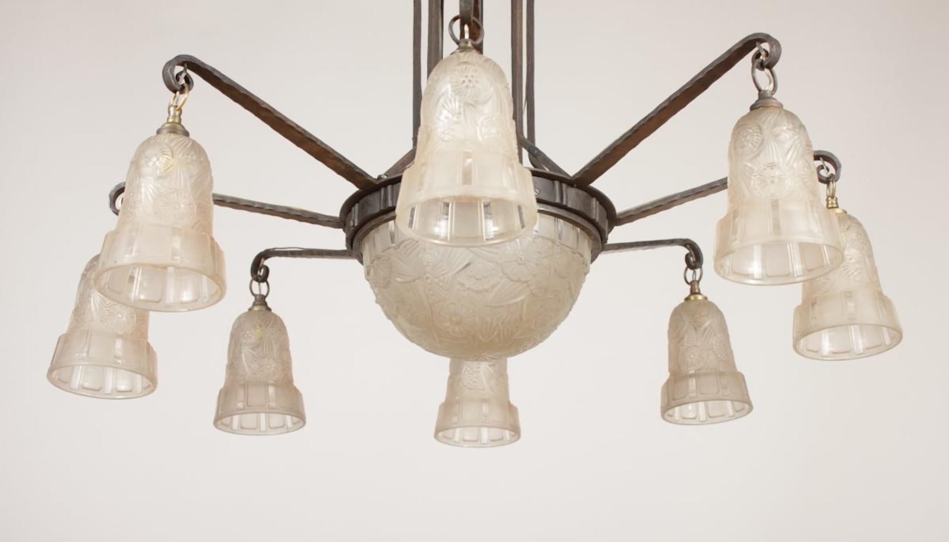 Français Art Déco  Plafonnier 
