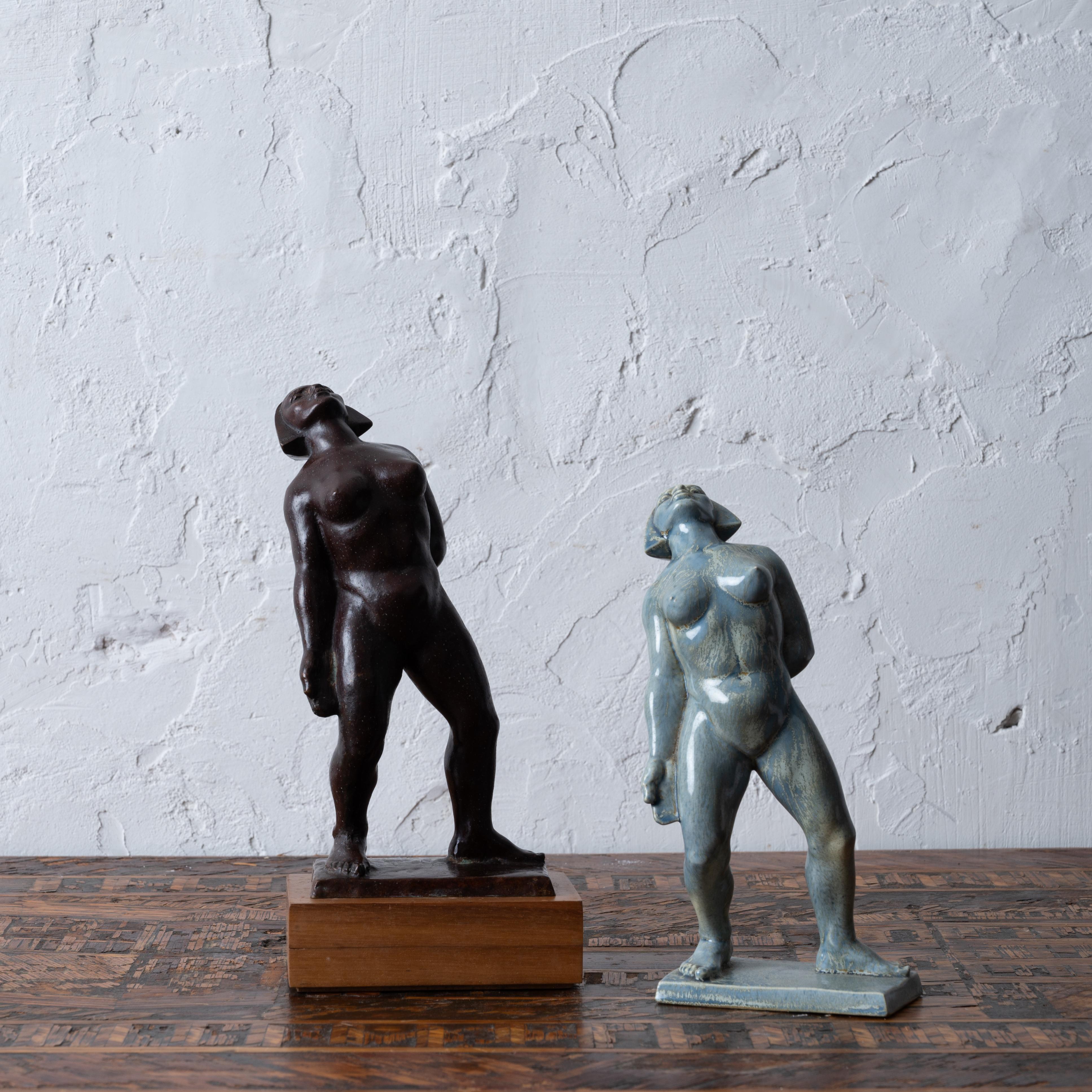 Scultura figurativa in ceramica Art Déco di Rosario R. Fiore, anni '30 in vendita 8