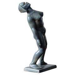 Sculpture figurative en céramique Art déco par Rosario R&R ART, années 1930