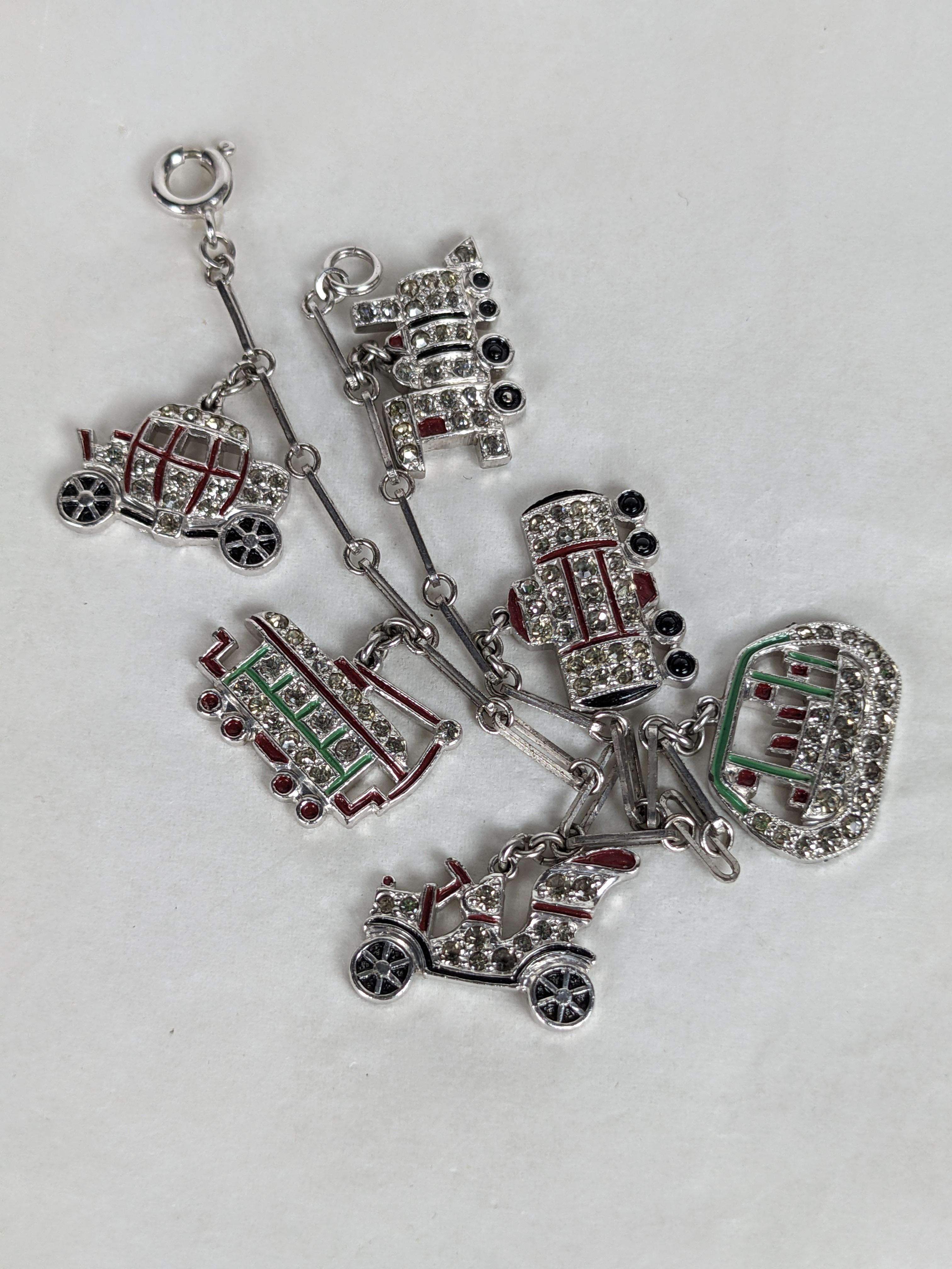 Bracciale con charme figurato Art Deco In condizioni ottime in vendita a New York, NY