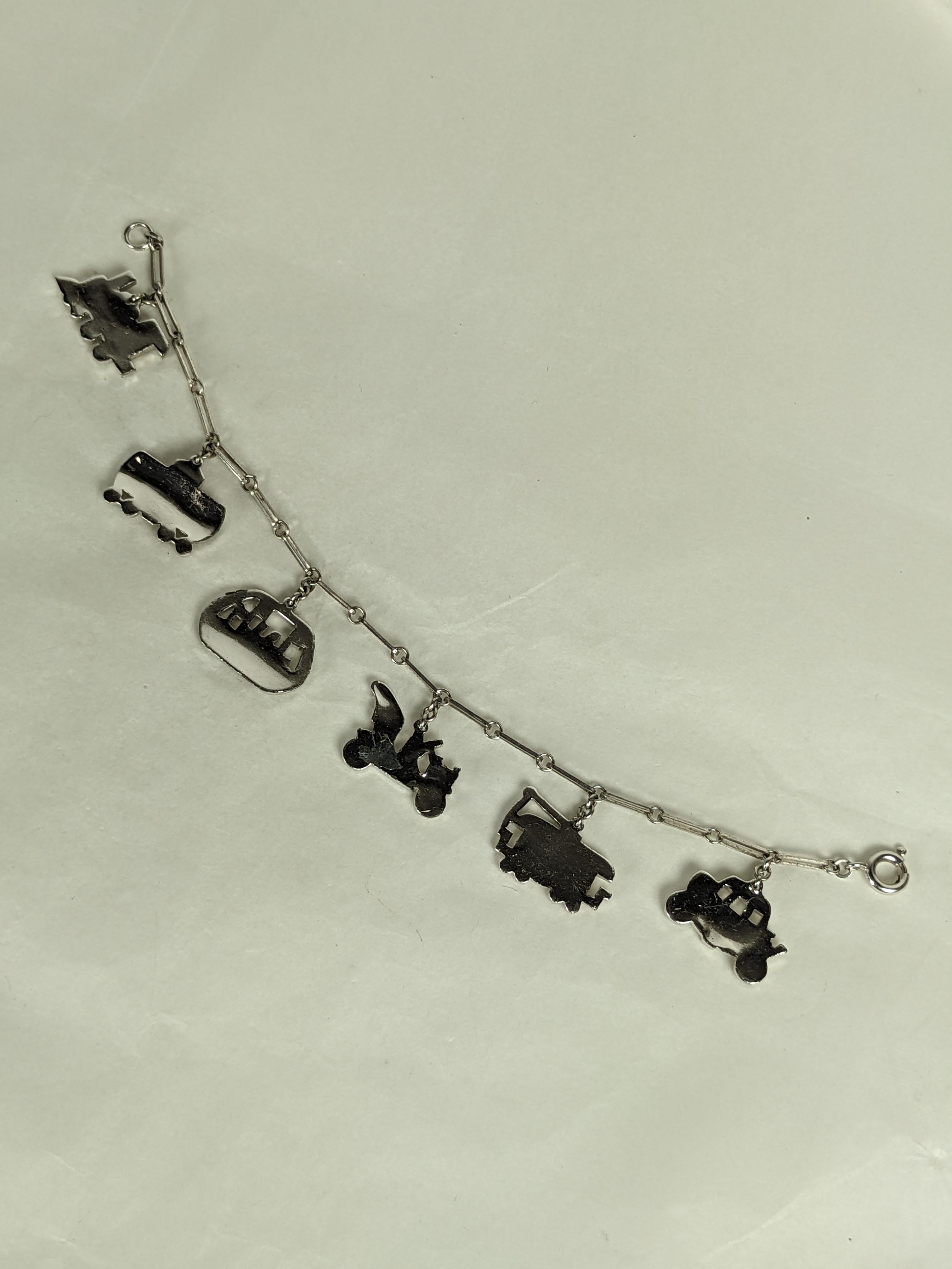 da uomo o donna Bracciale con charme figurato Art Deco in vendita