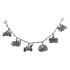 Art Deco Figural Charm Bracelet