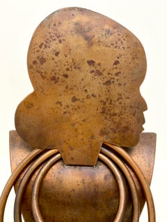 Art Deco Figural Copper Sculpture