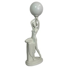 Art deco figural lamp