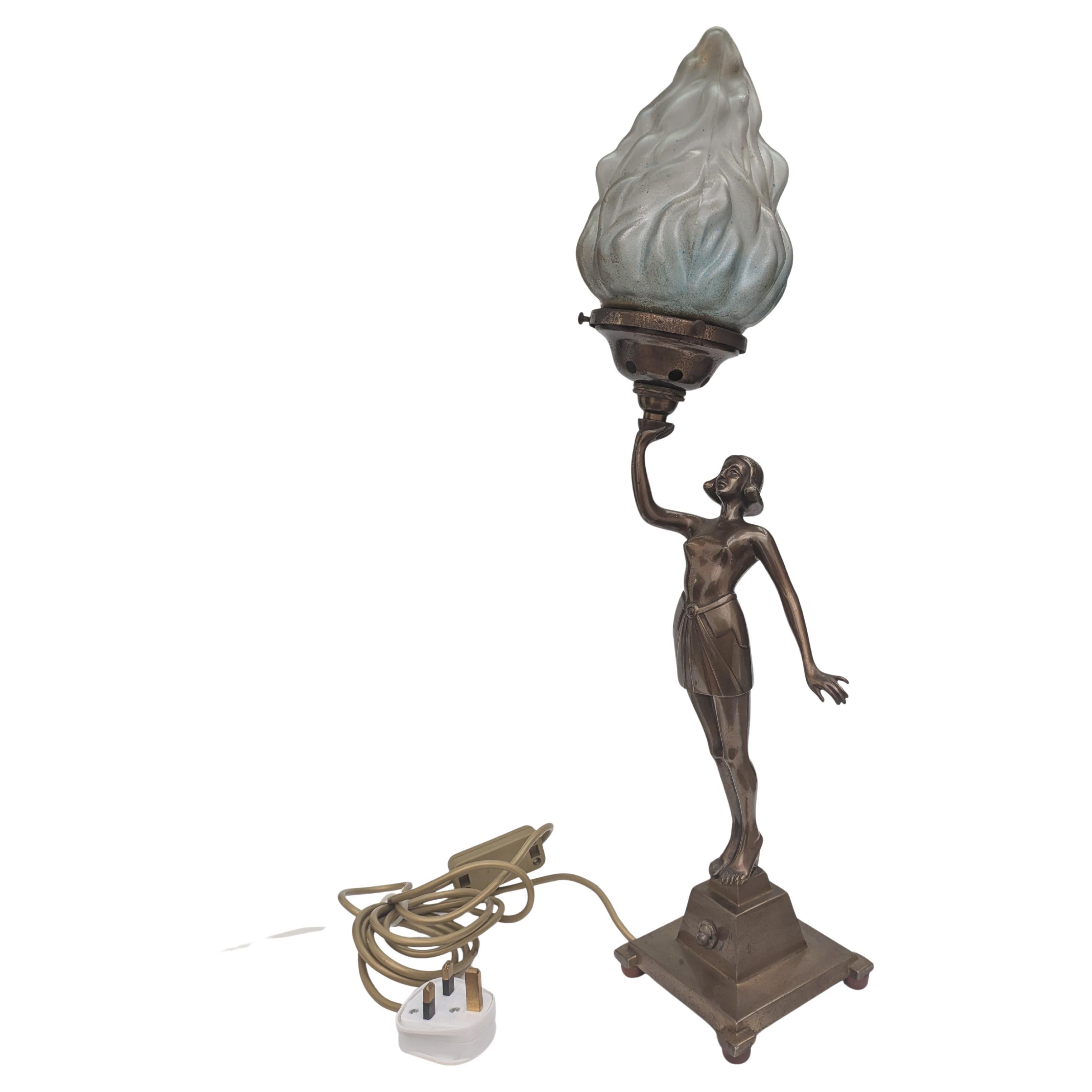 Art Deco Figural Table Lamp, English, circa 1930 For Sale 5