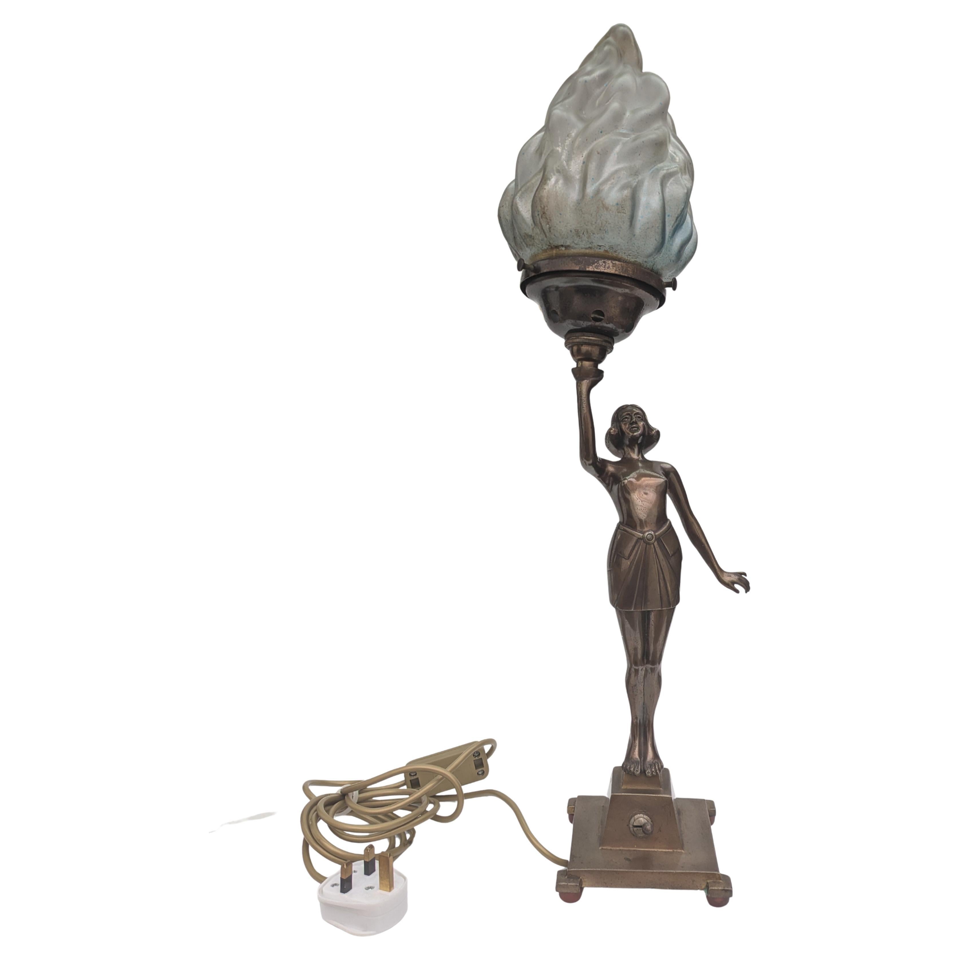Art Deco Figural Table Lamp, English, circa 1930 For Sale 7