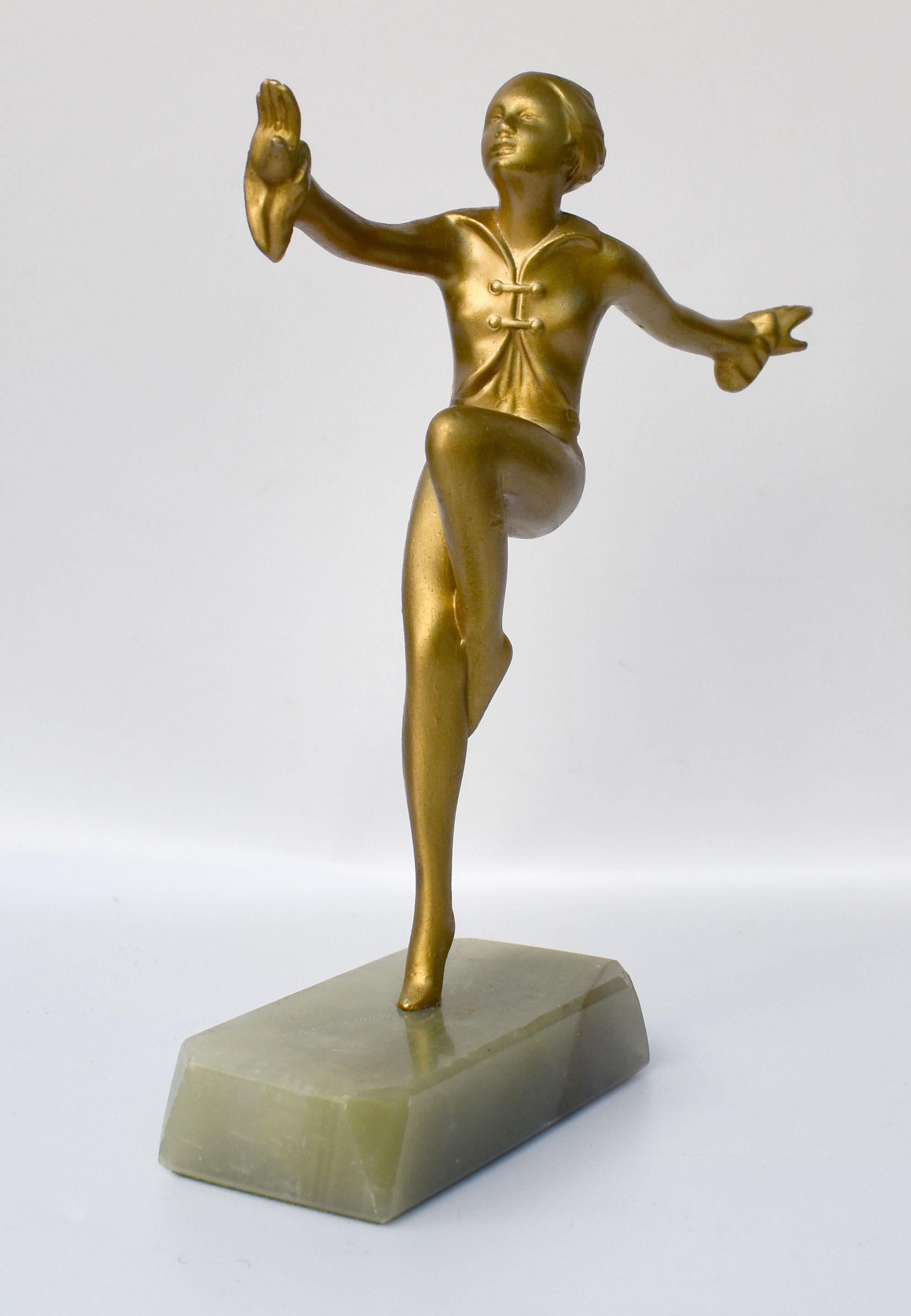 Art Deco Figurative Spelter Dancer, c1930 5