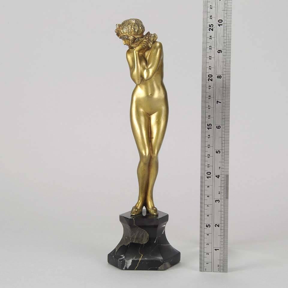 Bronze Art Deco Figure Entitled 'Darling' by Claire Colinet