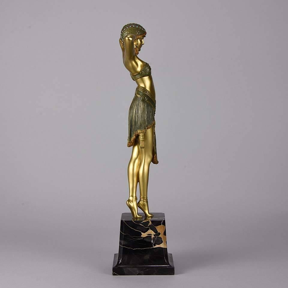 Romanian Art Deco Figure Entitled 'Scarab Dancer' by Demetre Chiparus