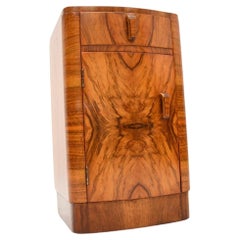 Art Deco Figured Walnut Bedside Cabinet