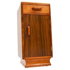 Art Deco Figured Walnut Bedside Cabinet